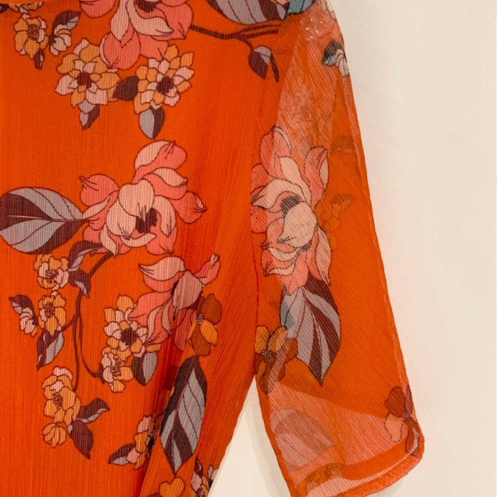 A New Day Orange Floral Dress - Picture 4 of 10
